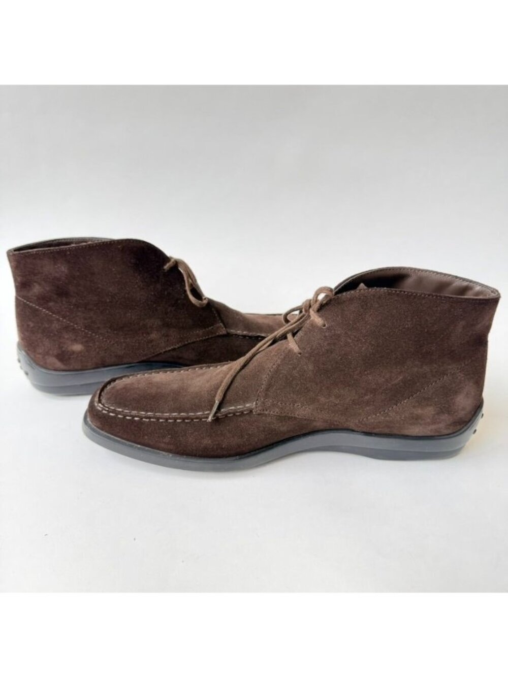 Tod's Quinn Ankle Chukka Boots Dark Brown Suede Men's 9